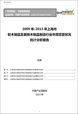 2009-2013年上海市軟木制品及其他木制品制造行業(yè)經(jīng)營狀況分析年報(bào)